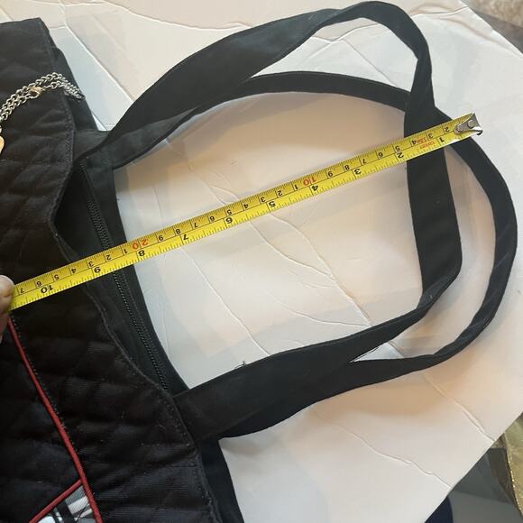 Bradford Exchange: Disney, Mickey & Minnie Love Story" Quilted Tote w/ Charm - Picture 4 of 14